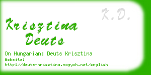 krisztina deuts business card